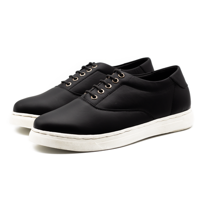 Black Leather Sneaker | WLS-22B (Clearance Sale)