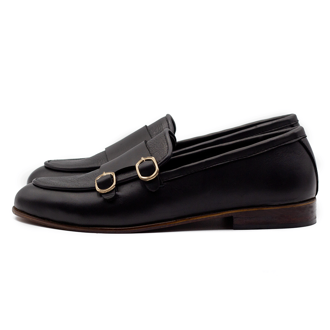 Double Monk Strap | Black | WLM-31B